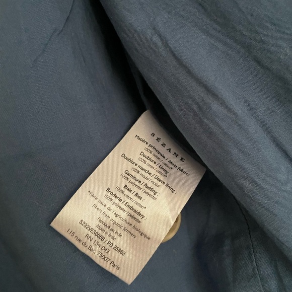 Sezane Leopold patchwork cotton Jacket 36 - Picture 4 of 5